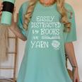 Easily Distracted By Knitting Books And Yarn Quote Reader Women's Comfort Colors T-Shirt Violet Easily Distracted By Knitting Books And Yarn Quote Reader Women's Comfort Colors T-Shirt Violet