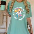 Easily Distracted By Rabbits And Books Reading Women's Comfort Colors T-Shirt Violet