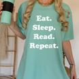 Eat Sleep Read Repeat Book Enthusiast Women's Comfort Colors T-Shirt Violet Eat Sleep Read Repeat Book Enthusiast Women's Comfort Colors T-Shirt Violet