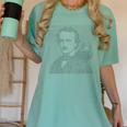 Edgar Allen Poe & Raven Reading Bookworm Reader Women's Comfort Colors T-Shirt Violet Edgar Allen Poe & Raven Reading Bookworm Reader Women's Comfort Colors T-Shirt Violet