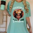 Education Is Freedom African Teacher Books Lovers Women's Comfort Colors T-Shirt Violet