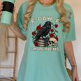 F-CAW-F I'm Reading Crow Book Lover Introvert Meme Women's Comfort Colors T-Shirt Violet