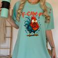 F-Caw-F Rooster F Awk F Chicken Coffee Romance Books Lover Women's Comfort Colors T-Shirt Violet