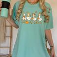 Fall Goose Reading Book Teacher Autumn Pumpkin Cozy Season Women's Comfort Colors T-Shirt Violet Fall Goose Reading Book Teacher Autumn Pumpkin Cozy Season Women's Comfort Colors T-Shirt Violet