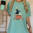 Fantasy Drama Tragedy Reading Lover Book Cat Humor Women's Comfort Colors T-Shirt Violet