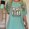 Floral Book There's No Such Thing As Too Many Book Lover Women's Comfort Colors T-Shirt Violet Floral Book There's No Such Thing As Too Many Book Lover Women's Comfort Colors T-Shirt Violet