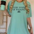 Very Fond Of Walking Book Lover Mom Walking Bookish Women's Comfort Colors T-Shirt Violet