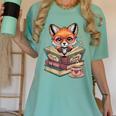Fox Read Books Be Kind Stay Weird Reader Cute Nerd Bookworm Women's Comfort Colors T-Shirt Violet