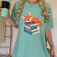 Fox Reading Book Pajama Sleep Women's Comfort Colors T-Shirt Violet Fox Reading Book Pajama Sleep Women's Comfort Colors T-Shirt Violet