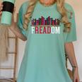 Freadom Shelf Read Reading Book Librarian Men Women Kids Women's Comfort Colors T-Shirt Violet