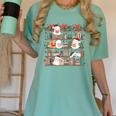 Ghost Christmas Reading Book Lover Library Christmas Teacher Women's Comfort Colors T-Shirt Violet Ghost Christmas Reading Book Lover Library Christmas Teacher Women's Comfort Colors T-Shirt Violet