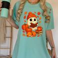 Ghost Reading Book Lovers Autumn Fall Halloween Women's Comfort Colors T-Shirt Violet