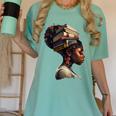 Girl Crown Of Books African Teacher Black History BHM Women's Comfort Colors T-Shirt Violet