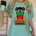 Girl Kid Reading Book Black History Month Bookworm Women's Comfort Colors T-Shirt Violet