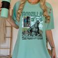 Godzilla Ocean Scene Comic Book Illustration Movie Monster Women's Comfort Colors T-Shirt Violet Godzilla Ocean Scene Comic Book Illustration Movie Monster Women's Comfort Colors T-Shirt Violet
