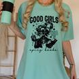 Good Girls Read Spicy Skeleton Book Club Women's Comfort Colors T-Shirt Violet Good Girls Read Spicy Skeleton Book Club Women's Comfort Colors T-Shirt Violet
