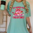 Groovy All Booked For Valentines Books Pink Coquette Bow Women's Comfort Colors T-Shirt Violet
