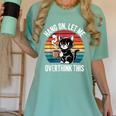 Hang On Let Me Overthink Cat Coffee Retro Introvert Women's Comfort Colors T-Shirt Violet