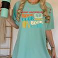 What Happens In Book Club Stays In Book Club Retro Women's Comfort Colors T-Shirt Violet