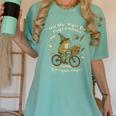 On My Way To Hoard Books And Cause Chaos Tom Foolery Frog Women's Comfort Colors T-Shirt Violet