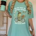 On My Way To Hoard Books And Cause Chaos Women's Comfort Colors T-Shirt Violet