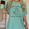 Hot Girls Read Books Bookish Booklover Christmas Women's Comfort Colors T-Shirt Violet