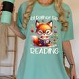 I'd Rather Be Reading Cute Fox Book Lover Reader Bookworm Women's Comfort Colors T-Shirt Violet I'd Rather Be Reading Cute Fox Book Lover Reader Bookworm Women's Comfort Colors T-Shirt Violet