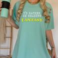 I'd Rather Be Reading Fantasy Epic Magic Book Lover Geek Women's Comfort Colors T-Shirt Violet