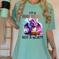 I'm A Book Dragon Not A Worm Women's Comfort Colors T-Shirt Violet