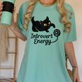 Introvert Energy Cat Love Cat Meme Women's Comfort Colors T-Shirt Violet