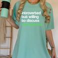 Introvert But Willing To Discuss Microgreens Urban Farming Women's Comfort Colors T-Shirt Violet