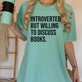 Introverted Bookworm Books Introvert Women's Comfort Colors T-Shirt Violet