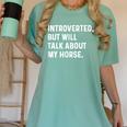 Introverted But Will Talk About My Horse Farm Rodeo Cowgirl Women's Comfort Colors T-Shirt Violet Introverted But Will Talk About My Horse Farm Rodeo Cowgirl Women's Comfort Colors T-Shirt Violet