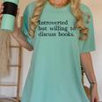 Introverted But Willing To Discuss Books Women's Comfort Colors T-Shirt Violet Introverted But Willing To Discuss Books Women's Comfort Colors T-Shirt Violet