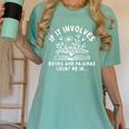 If It Involves Books And Pajamas Count Me In Reading Bedtime Women's Comfort Colors T-Shirt Violet If It Involves Books And Pajamas Count Me In Reading Bedtime Women's Comfort Colors T-Shirt Violet