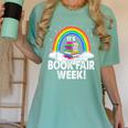 It's Book Fair Week Librarian Library Literacy Reading Women's Comfort Colors T-Shirt Violet