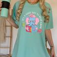 Its A Good Day To Read A Book Cute Elephant And Pig Edition Women's Comfort Colors T-Shirt Violet