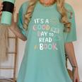 It's A Good Day To Read a Book Elementary Teacher Graphic Women's Comfort Colors T-Shirt Violet