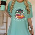 It's a Good Day To Read a Book Floral Stack Tee Women's Comfort Colors T-Shirt Violet It's a Good Day To Read a Book Floral Stack Tee Women's Comfort Colors T-Shirt Violet