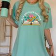 Its a Good Day To Read a Book Librarian Books Reading Floral Women's Comfort Colors T-Shirt Violet