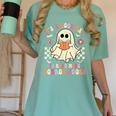 It's A Good Day To Read More Horror Books Halloween Women's Comfort Colors T-Shirt Violet
