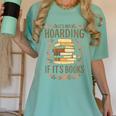It's Not Hoarding If It's Books Book Lover Graphic Women's Comfort Colors T-Shirt Violet It's Not Hoarding If It's Books Book Lover Graphic Women's Comfort Colors T-Shirt Violet