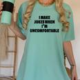 I Make Jokes When Im Uncomfortable Sarcastic Introvert Women's Comfort Colors T-Shirt Violet