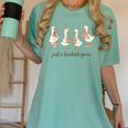 Just A Bookish Goose Goose Book LoverSilly Goose Book Club Women's Comfort Colors T-Shirt Violet