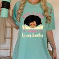 Just a Girl Who Loves Books African American Book Nerd Lover Women's Comfort Colors T-Shirt Violet