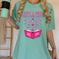 Just A Girl Who Loves Books Butterflies Reading Women's Comfort Colors T-Shirt Violet