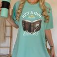 Just A Girl Who Loves Books Witchcraft Spell Book Halloween Women's Comfort Colors T-Shirt Violet Just A Girl Who Loves Books Witchcraft Spell Book Halloween Women's Comfort Colors T-Shirt Violet