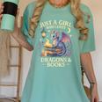 Just a Girl Who Loves Cute Dragons And Books Women's Comfort Colors T-Shirt Violet
