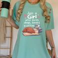 Just a Girl Who Loves Dogs Books Coffee T-Shirt Women's Comfort Colors T-Shirt Violet Just a Girl Who Loves Dogs Books Coffee T-Shirt Women's Comfort Colors T-Shirt Violet