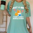 Just A Girl Who Loves Dogs And Books Reading Dog Puppy Lover Women's Comfort Colors T-Shirt Violet Just A Girl Who Loves Dogs And Books Reading Dog Puppy Lover Women's Comfort Colors T-Shirt Violet